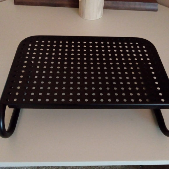 Sleek Black Metal Monitor Stand - Picture 1 of 3